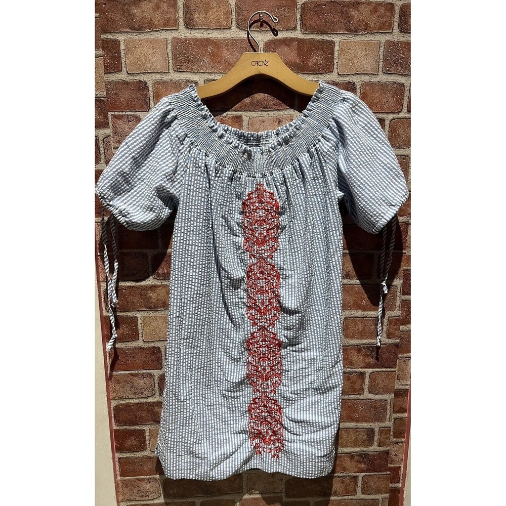 MacbethCollection|Margaret Josephs Women Multi-Color Dress W Embroidery Size M